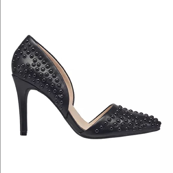 FRENCH CONNECTION high heel studded stunning shoes black 9 - Picture 2 of 5